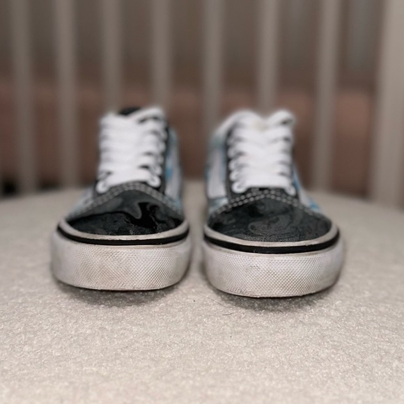 Vans Kids Old Skool Sneakers Shoes Colorful Marble Design Canvas + Suede Sz 10.5 - Picture 10 of 12